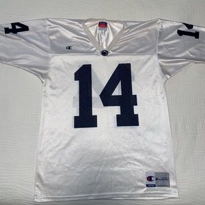 Men's Champion #14 White Penn State Nittany Lions Game Player Jersey